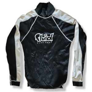 Fluid Surf Shop Women's UV Rashguard Size Small Black And White